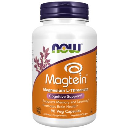 NOW Foods Magtein / Magnesium L-Threonate [90 капсули, 30 Дози]