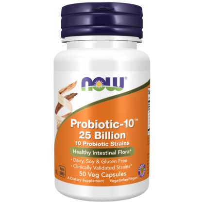 NOW Foods Probiotic-10 25 Billion [50 капсули, 50 Дози]