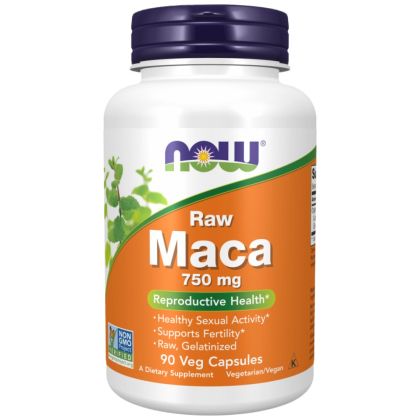 NOW Foods Raw MACA 6:1 Concentrate 750 mg [90 капсули, 90 Дози]