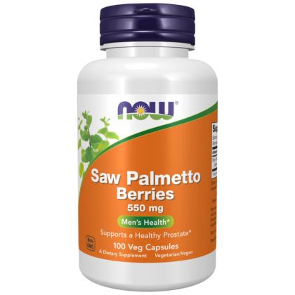 NOW Foods Saw Palmetto Berries 550 mg [100 капсули, 50 Дози]