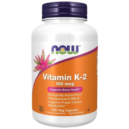 NOW Foods Vitamin K-2 100 mcg [250 капсули, 250 Дози]