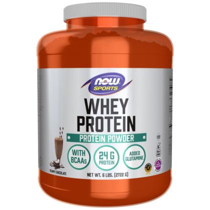 NOW Foods Whey Protein [2722 грама]-Chocolate