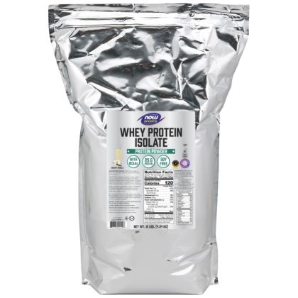 NOW Foods Whey Protein Isolate [4536 грама, 138 Дози]- Dutch Chocolate