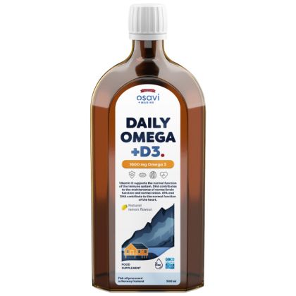 Osavi Daily Omega + D3 Liquid | Natural Lemon Flavored [500 мл, 100 Дози]