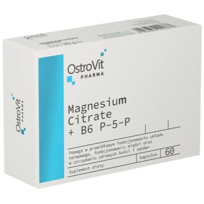 OstroVit Magnesium Citrate + B6 P-5-P Blisters [60 капсули, 60 Дози]