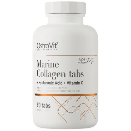 OstroVit Marine Collagen / + Hyaluronic Acid and Vitamin C [90 Таблетки, 22 Дози]