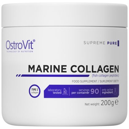 OstroVit Marine Collagen / Hydrolyzed Fish Collagen Powder [200 грама, 74~90 Дози]