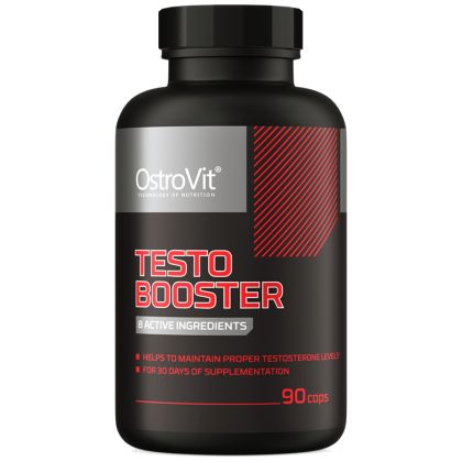 OstroVit Testo Booster | with Tribulus, Fenugreek, Maca, DAA & Ginseng [90 капсули, 30 Дози]