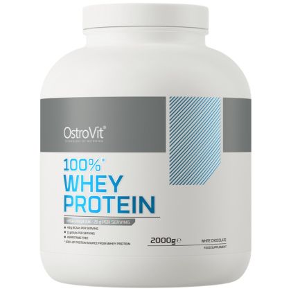OstroVit Whey Protein | 100% Whey Protein Concentrate + Funnel Pillbox FREE [2000 грама, 66 Дози]