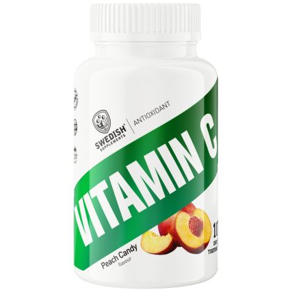 SWEDISH Supplements Vitamin C 500 mg [100 Дъвчащи таблетки, 100 Дози]