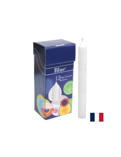 Стеаринови свещи - бели, БИО, 12 бр.