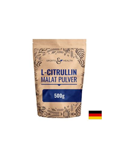 L-Цитрулин Малат – Мускулна издръжливост, 6000 mg, 500 g прах