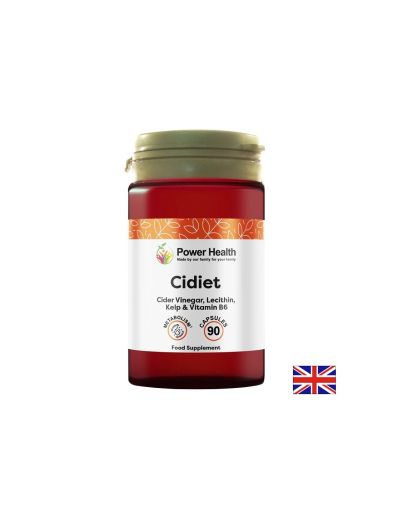 Cidet (ябълков оцет, лецитин, келп и витамин B6) – Изгаряне на мазнини и контрол на теглото, 90 капсули