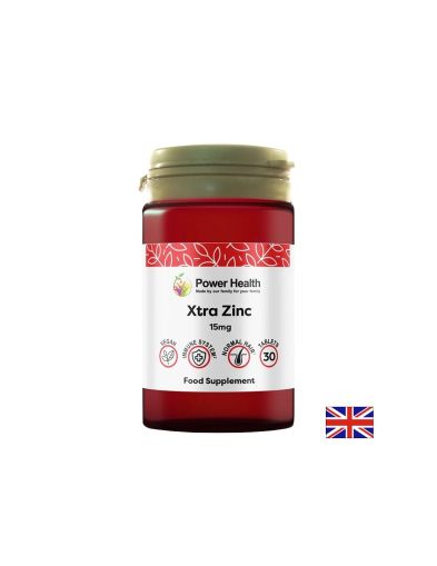 Xtra Zinc (Цинк цитрат) – Силен имунитет и здрава кожа, 15 mg, 30 таблетки