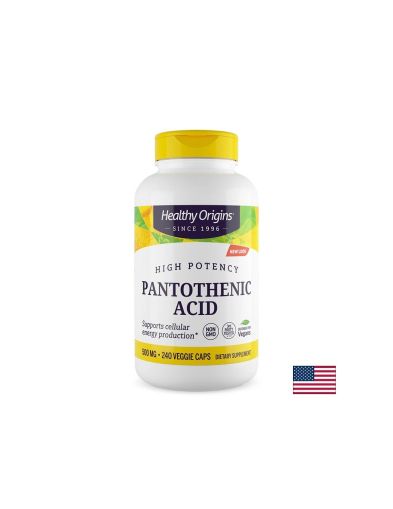 Пантотенова киселина – Енергия, нервна система и сърдечно-съдово здраве, 500 mg, 240 веган капсули