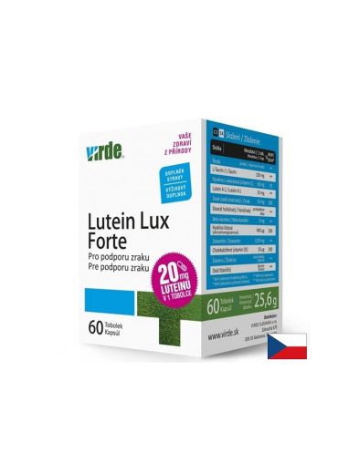 Lutein Lux Forte – Лутеин, зеаксантин и цинк за добро зрение и защита на очите, 60 капсули