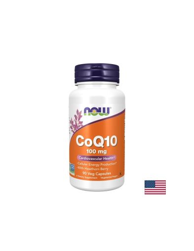 Коензим Q10 100 mg + глог 400 mg, CoQ10 with hawthorn berry, 90 капсули