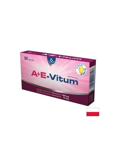 Витамин A 800 µg + E 70 mg – Зрение, регенерация на кожата и антиоксидантна грижа, 30 капсули