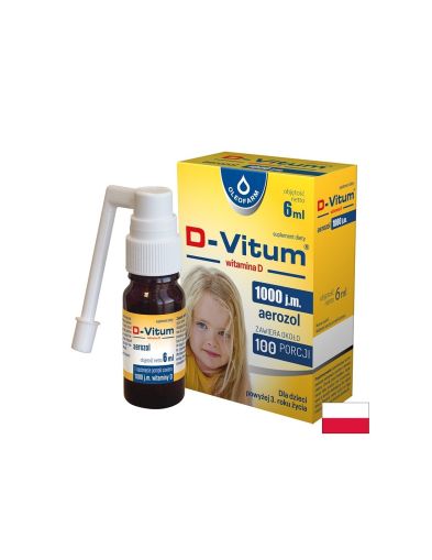 Витамин D3 – За здрави кости, зъби и имунна защита, 1000 IU, 6 ml спрей