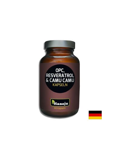 OPC 120 mg + Ресвератрол 200 mg + Каму каму 400 mg – Антиоксидантна защита и анти-ейдж подкрепа, 60 капсули