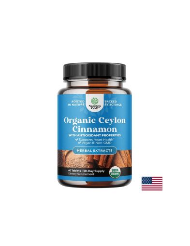 Цейлонска канела (кора) – Кръвна захар и глюкозен метаболизъм, 500 mg, 60 таблетки