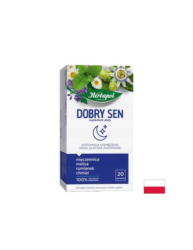 Чай за спокоен сън – Билков чай с маточина, лайка и пасифлора, 20 филтърни пакетчета