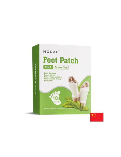 Детокс пластири за стъпала със зелен чай, 10 бр.