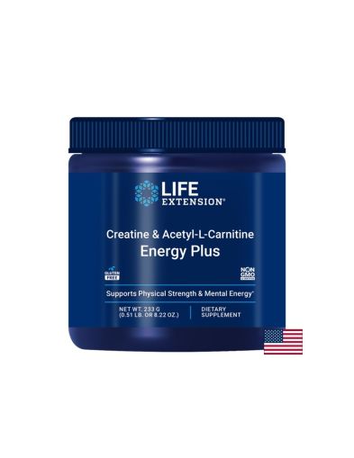 Креатин 5000 mg + Ацетил-L-карнитин 2000 mg – Енергия и мускулна издръжливост, 233 g прах, 30 дози