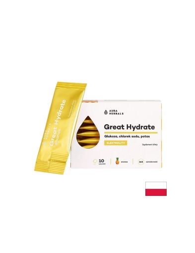 Great Hydrate – Електролитен баланс и бърза хидратация, 10 сашета