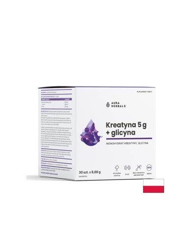 Креатин 5000 mg + Глицин 3000 mg – Сила, издръжливост и мускулно възстановяване, 30 сашета