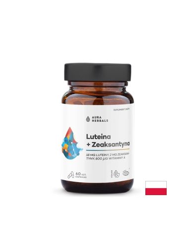 Лутеин 18 mg + Зеаксантин 2 mg – Поддържане на зрението и защита от синя светлина, 60 капсули