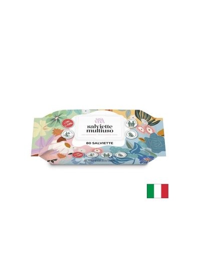 Универсални мокри кърпички с лайка и алое, 80 бр.