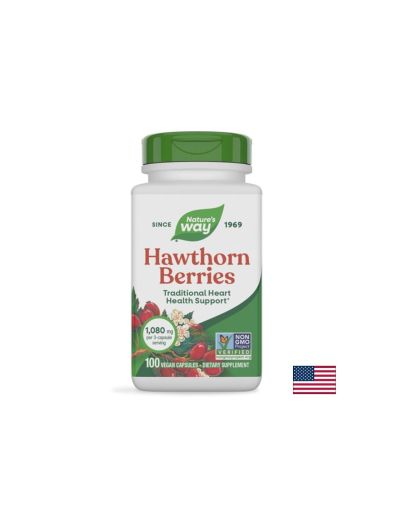 Глог (плод) – Сърдечен ритъм и нормално кръвно налягане, 360 mg, 100 веган капсули