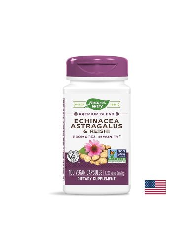 Echinacea Astragalus & Reishi/ Ехинацея, Астрагал & Рейши х 100 капсули Nature’s Way