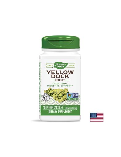 Yellow Dock Root - Къдрав лапад (корен) 500 mg, 100 капсули Nature’s Way