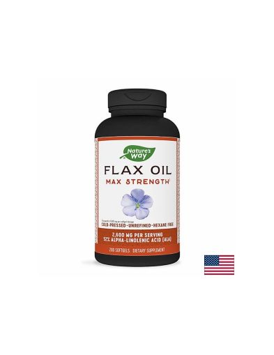 Flax Oil Max Strenght 57% ALA/ Ленено масло 1300 mg х 200 капсули Nature’s Way