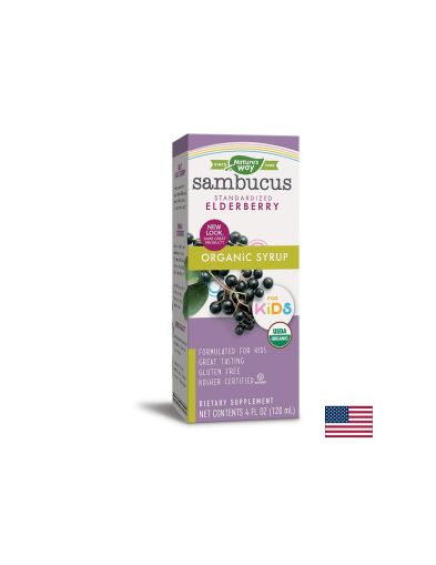 Sambucus Organic Syrup for Kids/ Самбукус Оргáник сироп за деца х 120 ml Nature’s Way