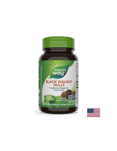 Черен орех (шушулки) - Срещу чревни паразити и чревна кандидоза, 450 mg, 100 капсули