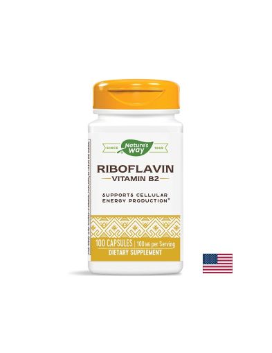 Riboflavin Vitamin B2/ Витамин В2 100 mg x 100 капсули Nature’s Way