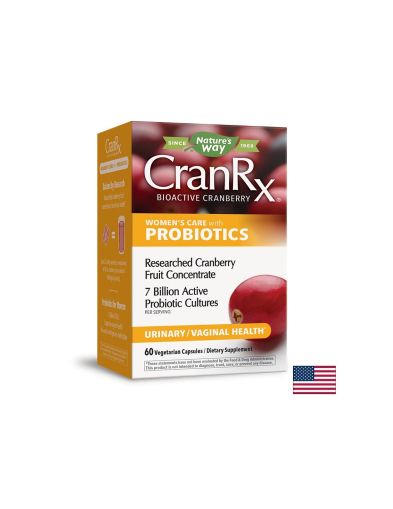 CranRx® Women`s Care with probiotics с червена боровинка + 7 млрд. акт. пробиотици х 60 капсули Nature’s Way