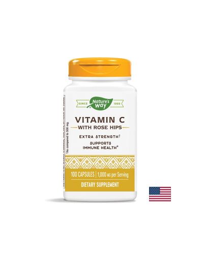 Vitamin C with Rose Hips/ Витамин С 1000 mg & Шипка x 100 капсули Nature’s Way