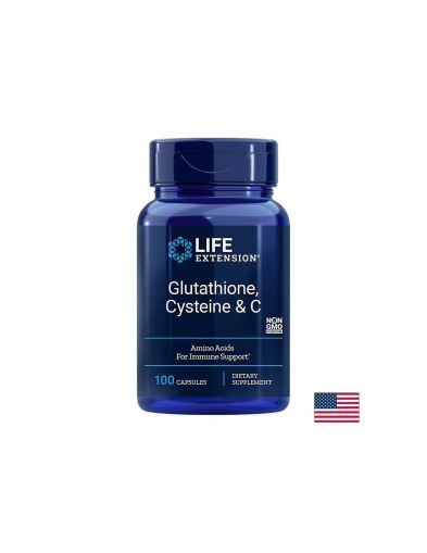 Glutathione, Cysteine & C / Глутатион, Цистеин и витамин С х 100 капсули
