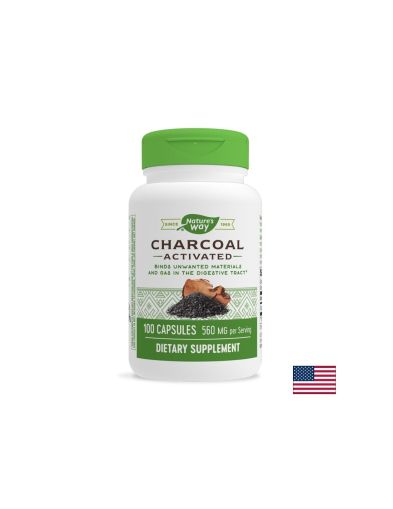 Charcoal Activated/ Активен въглен 280 mg х 100 капсули Nature’s Way
