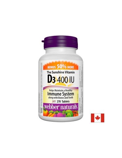 Vitamin D3 / Витамин D3, 400 IU, 270 таблетки