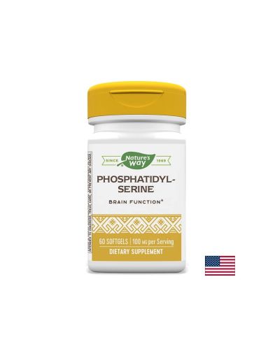 Phosphatidyl-Serine - Фосфатидил-серин - за здравето на мозъка - 100 mg, 60 софтгел капсули Nature’s Way