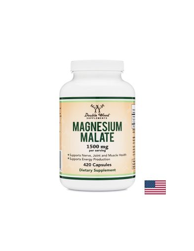 Magnesium malate/ Магнезий малат, 420 капсули Double Wood