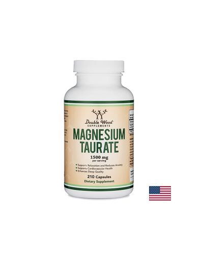 Magnesium taurate/ Магнезий таурат, 210 капсули Double Wood