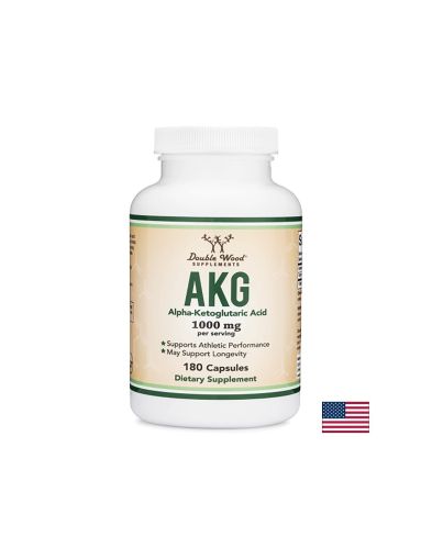AKG (Alpha Ketoglutaric Acid) / Алфа-кетаглутарова киселина, 180 капсули Double Wood