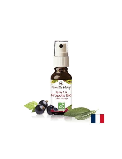 Spray à la Propolis Bio /  Спрей за гърло с кафяв прополис, салвия и касис, 20 ml Famille Mary