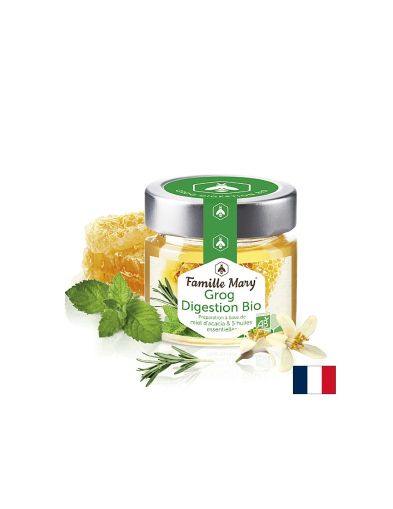 Grog Digestion Bio/Грог за добро храносмилане (с акациев мед и етерични масла), 100 g Famille Mary